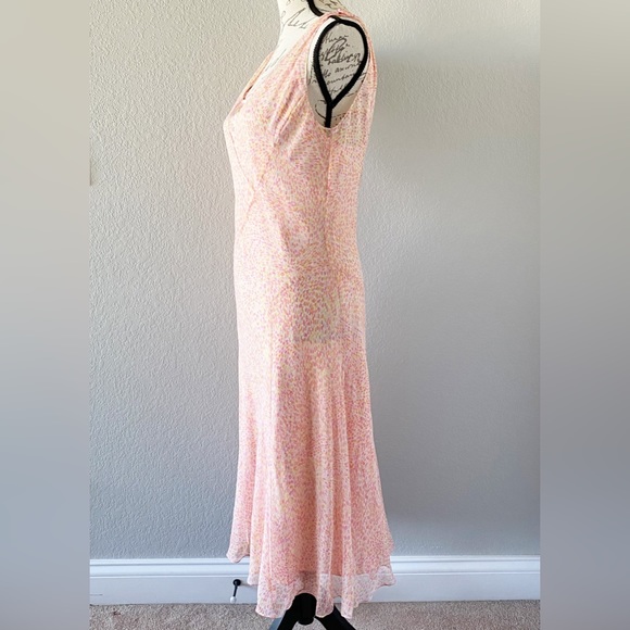 TALBOTS 100% Silk Shell Peach Sleeveless Dress Size 10 - Picture 4 of 14